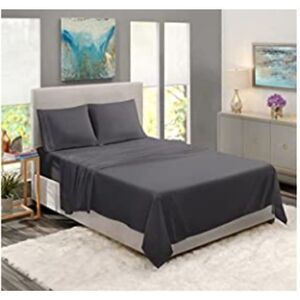 Twin Bed Sheets Set. NIP. Dark Gray